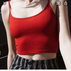 Red skylar brandy melville tank top